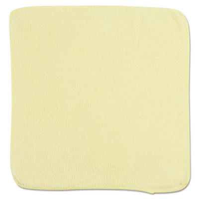 Rubbermaid Commercial Microfiber Cleaning Cloths, 12 x 12, Yellow, 24/Bag (RCP 1820580)