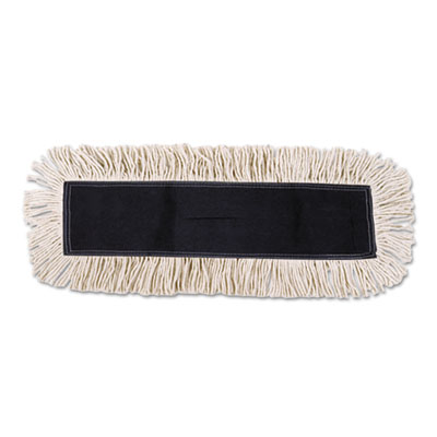 UNISAN Disposable Dust Mop Head, Cotton/Synthetic, 24w x 5d, White