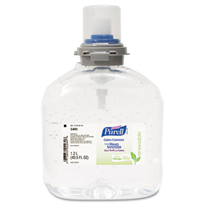 TFX certified green instant hand sanitizer refill, gel, 1200ml